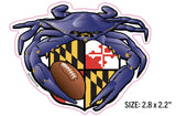 Raven Crab Crests Size: 2.8" w x 2.2" H