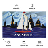 Annapolis Red Sailboat, Large Flag, 56 x 34.5" w/ 2 grommets