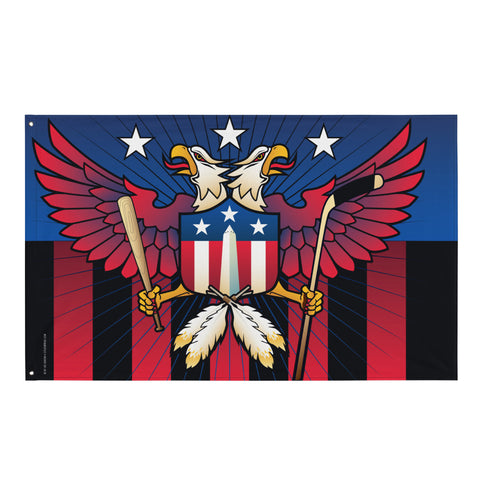 Washington Double Eagle Sports Crest, Large Flag, 56 x 34.5" with 2 grommets