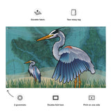 Coastal Blue Heron of the Chesapeake, Large Flag, 56 x 34.5" with 2 grommets
