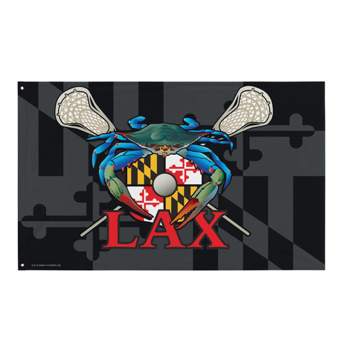 Blue Crab Maryland LAX, Large Flag, 56 x 34.5" with 2 grommets
