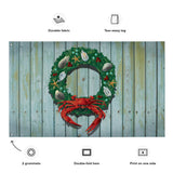 Coastal Holiday Crab Wreath, Large Flag, 56 x 34.5" with 2 grommets