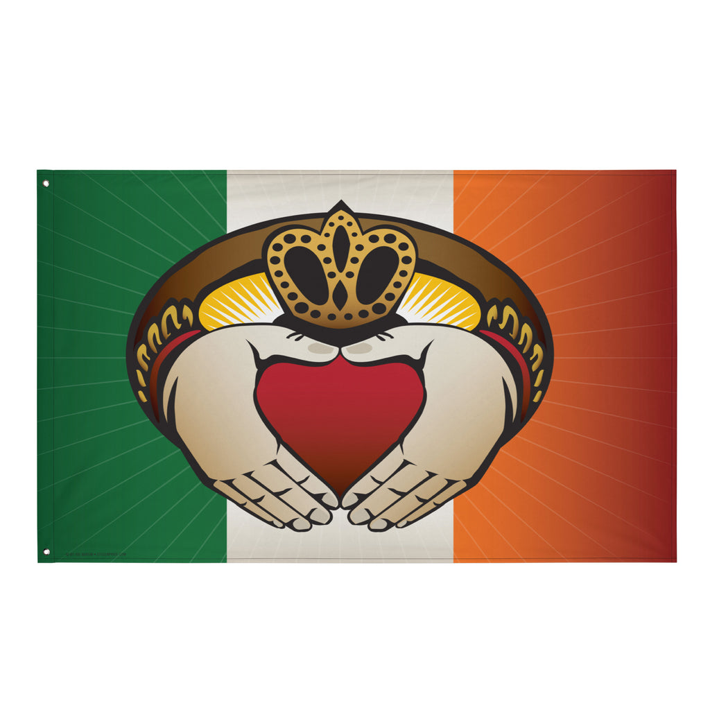 Irish Claddagh, Large Flag, 56 x with grommets