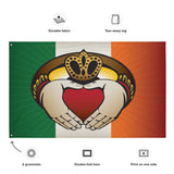 Irish Claddagh, Large Flag, 56 x 34.5" with 2 grommets