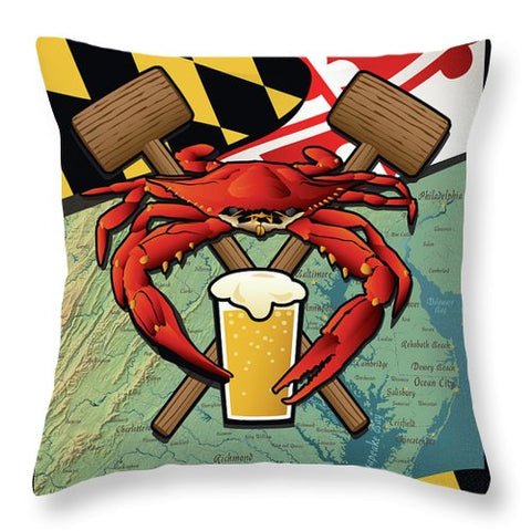 Maryland Crab Feast - Throw Pillow