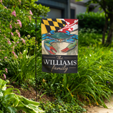 Maryland Blue Crab Design, Personalized Garden Flags