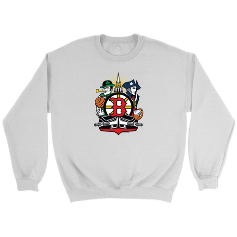 Boston Sports Fan Crest - Unisex Sweatshirt