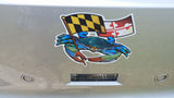 On car with Blue Crab Maryland Banner Sticker