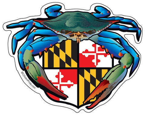 Blue Crab Maryland Crest Large Decal
