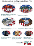USA Black Oval Magnet collection