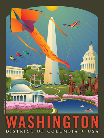 Washington DC: Springtime Art Print by Joe Barsin, 18x24