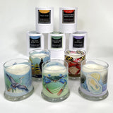 Citizen Pride's Maryland Coastal Line of Luxury Soy Candles, Hand Poured/Hand Labeled, Housed in Decorative Packaging.
