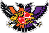 Maryland Birdland Terp Crest Sticker, 6x3.75"