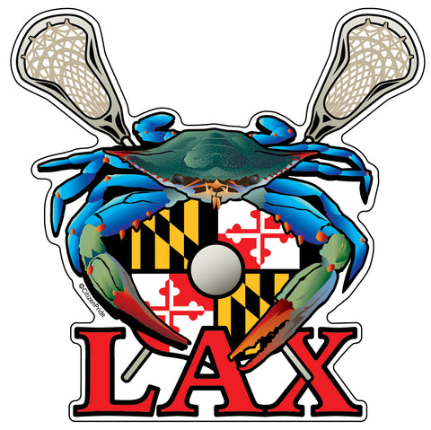 Blue Crab Maryland LAX Sticker, 4.5x4.5