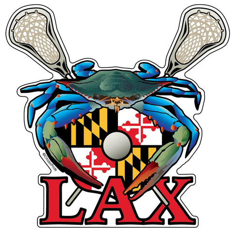 Blue Crab Maryland LAX, Large Decal