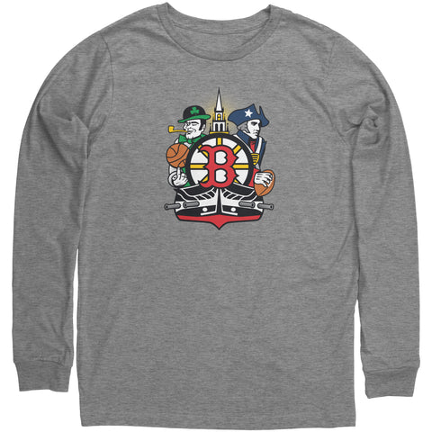 Boston Sports Fan Crest - Unisex Long Sleeve Shirt