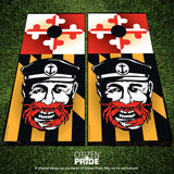 Maryland Captain ACrab Cornhole Board Vinyl Skin Wraps, 24x48"