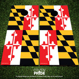 Maryland Flag Cornhole Boards Vinyl Skin Wraps, 24x48"