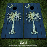 South Carolina Flag Cornhole Boards Vinyl Skin Wraps, 24x48"