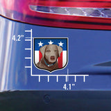 US Silver Lab Crest Sticker, die cut vinyl