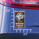 3.3x5.5 sticker, Refuse To Surrender Cleveland Browns Bulldog