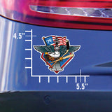 Fly, Philly, Fly! Sports Fan Crest, sticker decal die cut vinyl, on a car