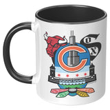 Chicago Sports Fan Crest II, 11oz Accent Mug