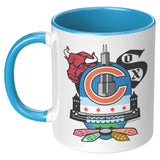 Chicago Sports Fan Crest II, 11oz Accent Mug