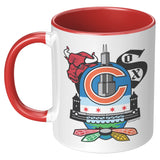 Chicago Sports Fan Crest II, 11oz Accent Mug