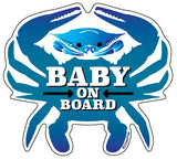 Baby On Board, Blue Crab, Car Sticker, 4.75x4.25, Maryland