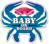 Baby On Board, Pink Crab, Car Sticker, 4.75x4.25