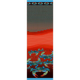 Coastal Crab, Fashion Chiffon Scarf, RED