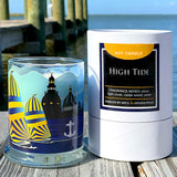 Luxury Soy Candle, High Tide Fragrance, Hand Poured/Hand Labeled, Housed in Gift Packaging.
