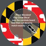 How to for the Maryland Flag Circle, Large Decal, die cut vinyl, 9" wide