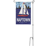 Naptown Red Sailboat, Garden Flag