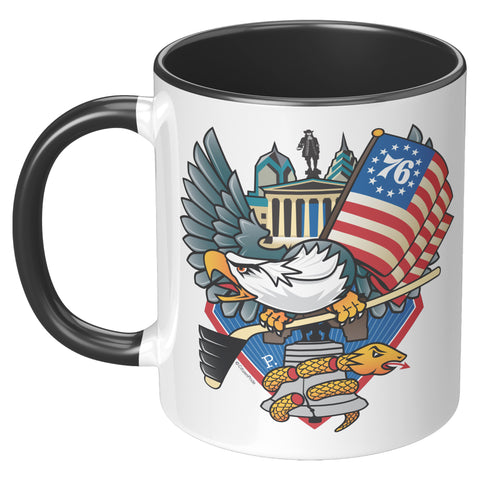 Philadelphia Fan Crest, 11oz Accent Mug