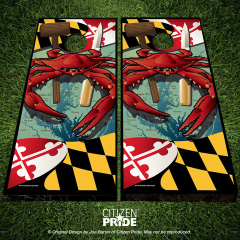 Maryland Crab Feast 2 Cornhole Boards, 24x48"