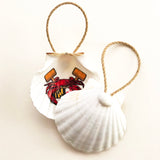 Back of Coastal Red Crab Feast Shell Ornament