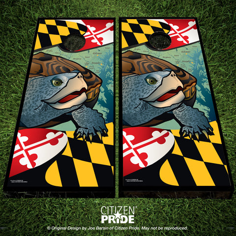 Maryland Terrapin Cornhole Boards & Vinyl Skin Wraps, 24x48"