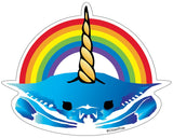 Unicorn Crab w/ Rainbow, Large Decal