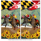 Maryland Horse Racing Derby Cornhole Board Vinyl Skin Wraps, 24x48"