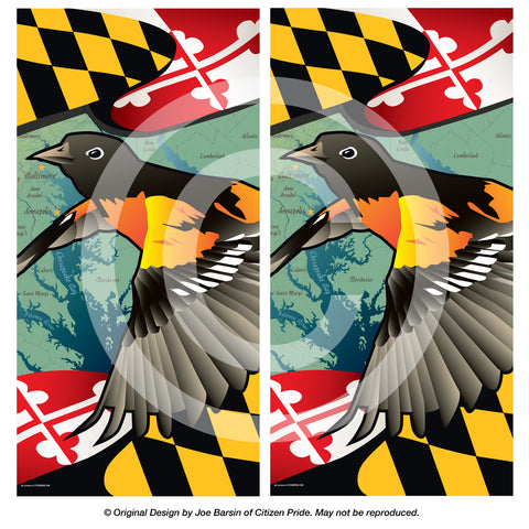 Maryland Orioles Cornhole Boards & Vinyl Skin Wraps, 24x48"