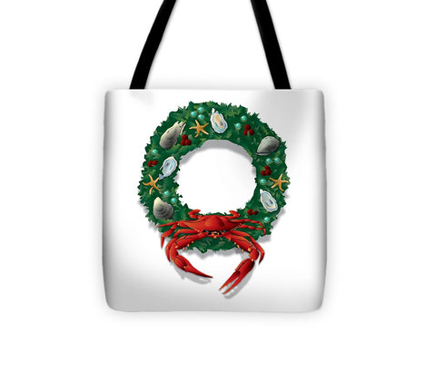 Coastal Crab Wreath - Tote Bag