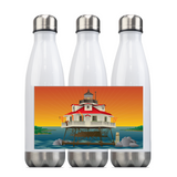 Thomas Point Shoal Lighthouse, Steel Slim Neck Bottle 18oz