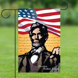 Abraham Lincoln, Gettysburg Address, Garden Flag, 12x18
