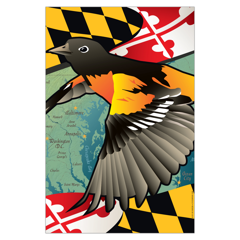 Maryland Flag Baltimore Orioles Colors Fabric