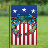 USA Blue Crab Garden Flag by Joe Barsin, 12x18