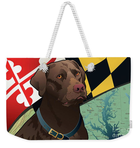 Maryland Chocolate Lab - Weekender Tote Bag