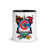 Chicago Sports Fan Crest - Mug with Color Inside