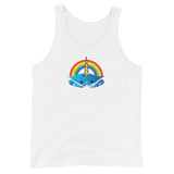 Unicorn Crab w/ Rainbow, Unisex Tank Top